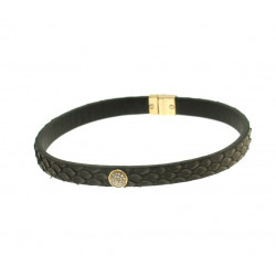 Pulsera Cuero y Brillantes MDBB1MS003GPN